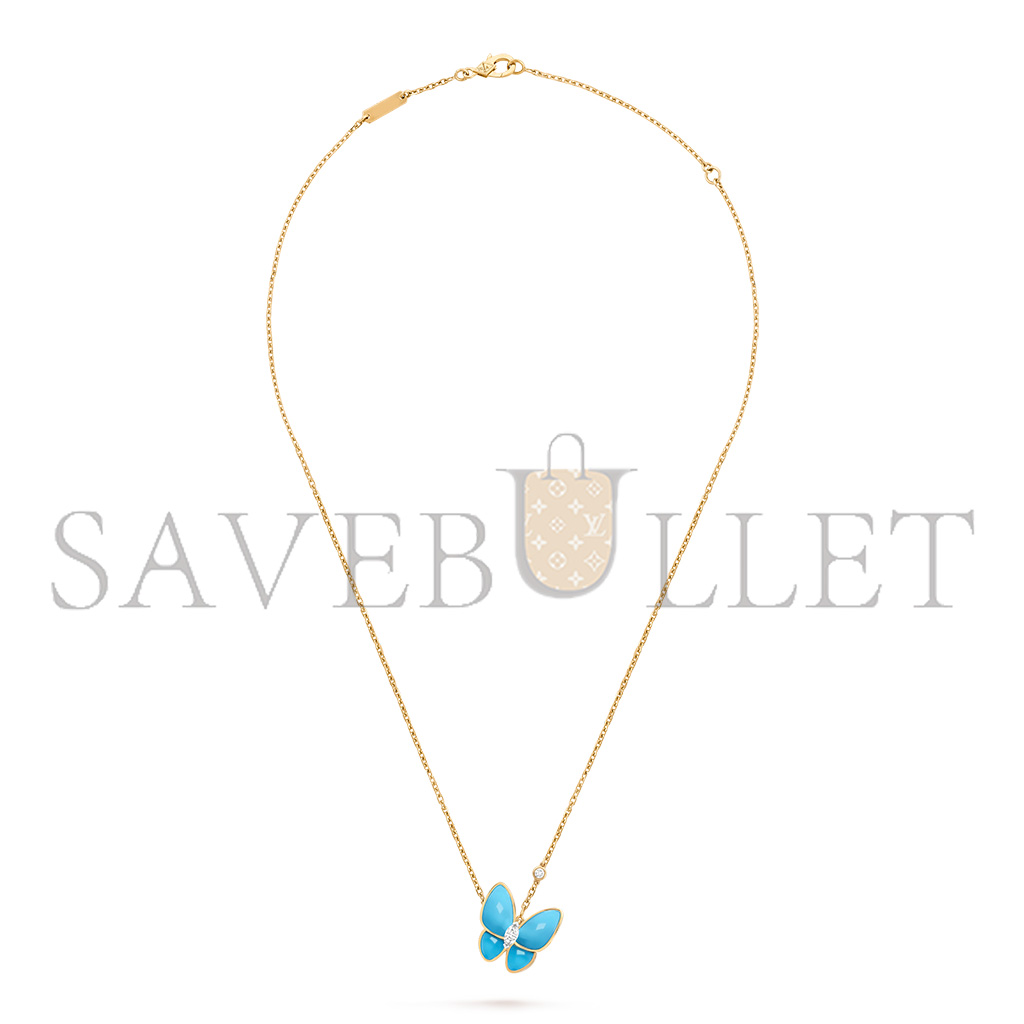 VAN CLEEF ARPELS TWO BUTTERFLY PENDANT VCARP7UP00